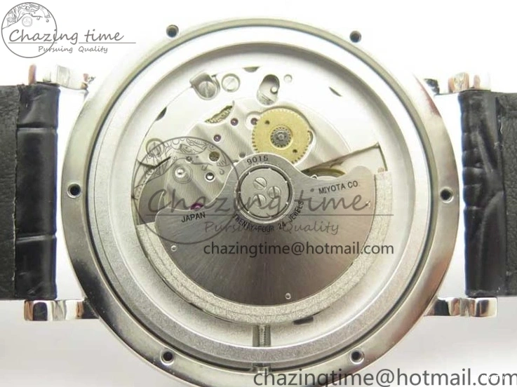 MIROTIME 0520 Portofino Automatic SS MKF 1:1 Best Edition White Dial On Black Leather Strap MIYOTA 9015 V Original 7204